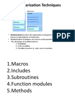 Modularization Techniques