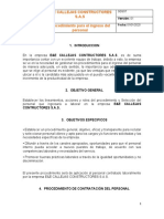 Procedimiento de Contratacion Del Personal