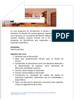 Modalidad: Introduccion Al Diseno Y Decoracion de Interiores