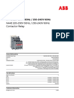 1SBH141001R8044 N44e 220 230v 50hz 230 240v 60hz Contactor Relay