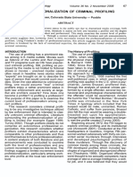 The Professionalization of Criminal Profiling: Chris Messer, Colorado State University - Pueblo