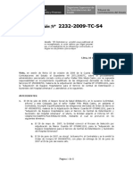 Resolución #2232-2009-TC-S4: Sumilla: "El Contratista No Acreditó Causa Justificante de