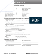 Grammar Worksheet 1: For Requests and Offers To Help