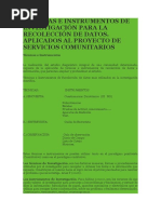 Técnicas e Instrumentos de Investigación para La Recolección de Datos