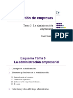 Tema 3 - La Administracion Empresarial