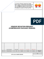 Vendor Deviation Request (Compressor Package Vendor) : CPTA-CCJV-10-MEF-VDR-0001