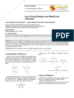 Thiourea Derivatives in Drug Design and Medicinal Chemistry: A Short Review