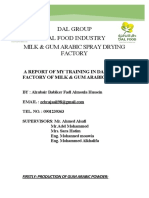 Report On Dal Factory of Gum Arabic