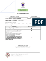 Cot Rpms Pre Observation Checklist in The Time of Covid 19 Pandemic