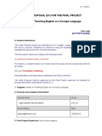 Initial Proposal (D1) For The Final Project Master in Teaching English As A Foreign Language