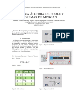 Algebra de Boole y Teoremas de Morgan