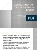 Establishment of All India Muslim League: Background, History and Objectives