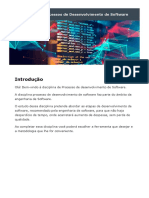 Disciplina Processos de Desenvolvimento de Software