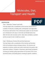 Unit 1 Molecules, Diet, Transport and Health