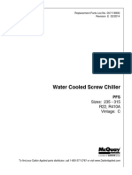 Water Cooled Screw Chiller: Sizes: 235 - 315 R22, R410A Vintage: C