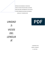 Unidad 3 Vicios Del Lenguaje