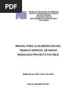 Manual de Trabajo de Grado Modelo Proyecto Factible 2017