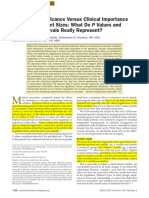 Statistical Significance Versus Clinical Importance