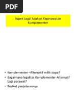 Aspek Legal Asuhan Keperawatan Komplementer