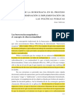 L Papel DE LA Burocracia EN EL Proceso DE Determinación E Implementación DE LAS Políticas Publicas