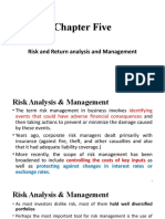 Chapter Five: Risk and Return Analysis and Management