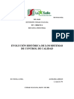 Evolución Histórica de Los Sistemas de Control de Calidad