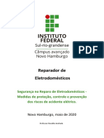 1.3 - Segurança No Reparo de Eletrodomésticos - Medidas de Proteção, Controle e Prevenção Dos Riscos de Acidente Elétrico.