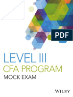 Wiley CFA Society Mock Exam 2020 Level III Morning Questions