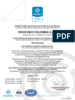 Cert. Iso 9001 Tubosistemas