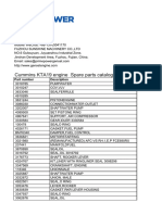 Cummins KTA19 Engine Spare Parts Catalog: Part Number Description