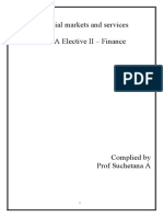 Financial Markets and Services Chapter 1 and 2