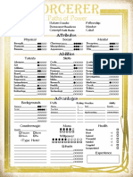 Attributes: Name: Player: Chronicle: Nature: Demeanor: Concept: Fellowship: Mentor: Cabal