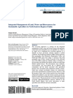 Integrated Management of Land, Water and Bioresources For Sustainable Agriculture in North Eastern Region of India