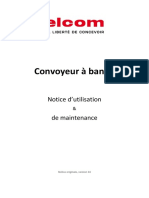 Notice D Utilisation Et de Maintenance Des Convoyeurs A Bandes Elcom