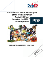 Introduction To The Philosophy of The Human Person 12 LAS 6