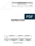 Procedimiento de Trabajo Manejo Manual de Cargas