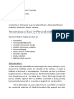 Preservation of Food by Physical Methods:: Dehydration