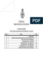 A Guide To Appointments & Invitations: For Defence Staffs Within High Commissions & Embassies in London