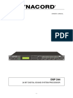 24 Bit Digital Sound System Processor: Owner'S Manual