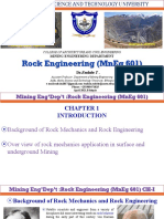 AASTU - Rock Engineering CH-1 (MnEg 601) 2019 PDF