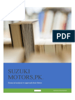 Suzuki Motors, PK.: Financial Analysis To Approach Their Future