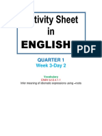 Activity Sheet in English 6: Quarter 1