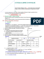 Cours Notion D'équilibre Chimique - Bac