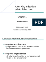 Computer Organization and Architecture: 06 Jumada II, 1440 Tuesday, 12 February 2019