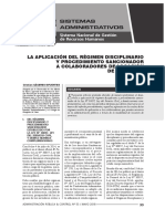 9 - La Aplicación Del Régimen Disciplinario y Procedimiento Sancionador A Colaboradores de Locación de Servicios