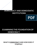 Democracy and Democratic Institutions: Chapter Five