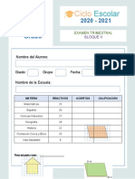 Examen Trimestral Quinto Grado Bloque II 2020-2021