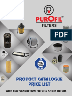 Product Catalogue Price List: With New Generation Filter & Cabin Filters