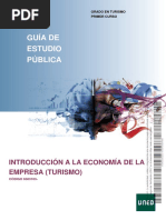 Guía de Estudio Pública: Introducción A La Economía de La Empresa (Turismo)