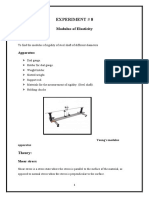 Experiment # 8: Modulus of Elasticity